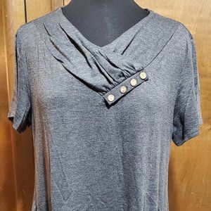 Women's Gray Tunic Top
